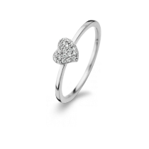 Glowing Heart ring, sølv