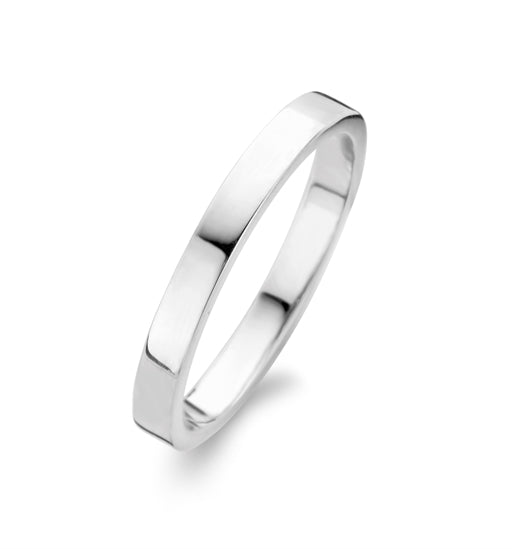 Raw Polished ring, sølv