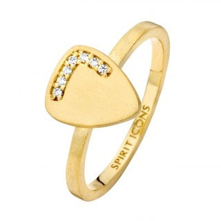 Music ring, forgyldt