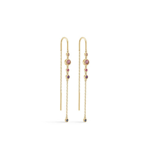 LUXURY RAINBOW ørehængere PINK