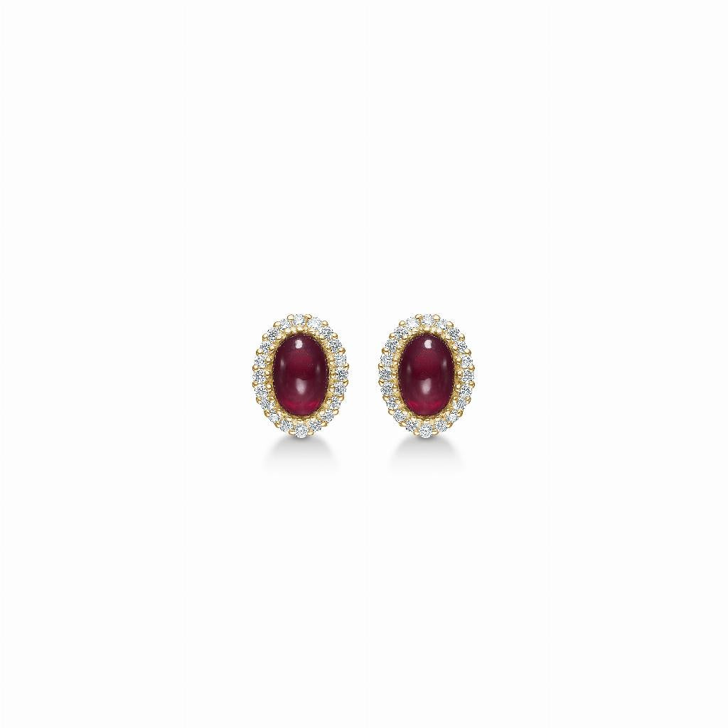 ROYAL RUBY ørestikker m/rubin og brillanter