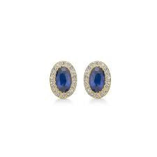 VIOLET ørestikker m/ brillanter og safir