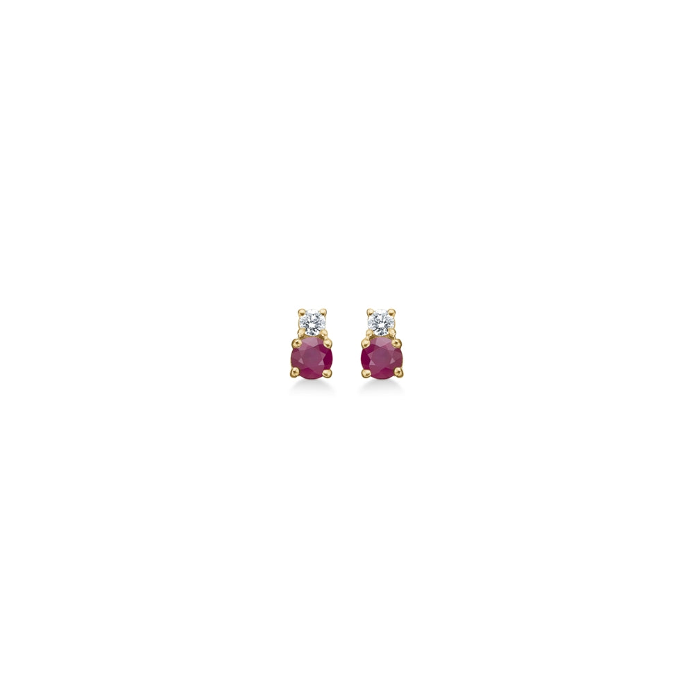 RUBY DREAM ørestikker m/0,06 ct.