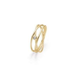 DIAMOND NEST ring med brillant