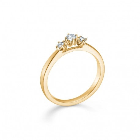 CROWN TRINITY ring rødguld