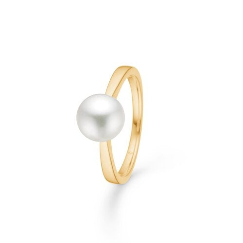 CROWN PEARL ring rødguld