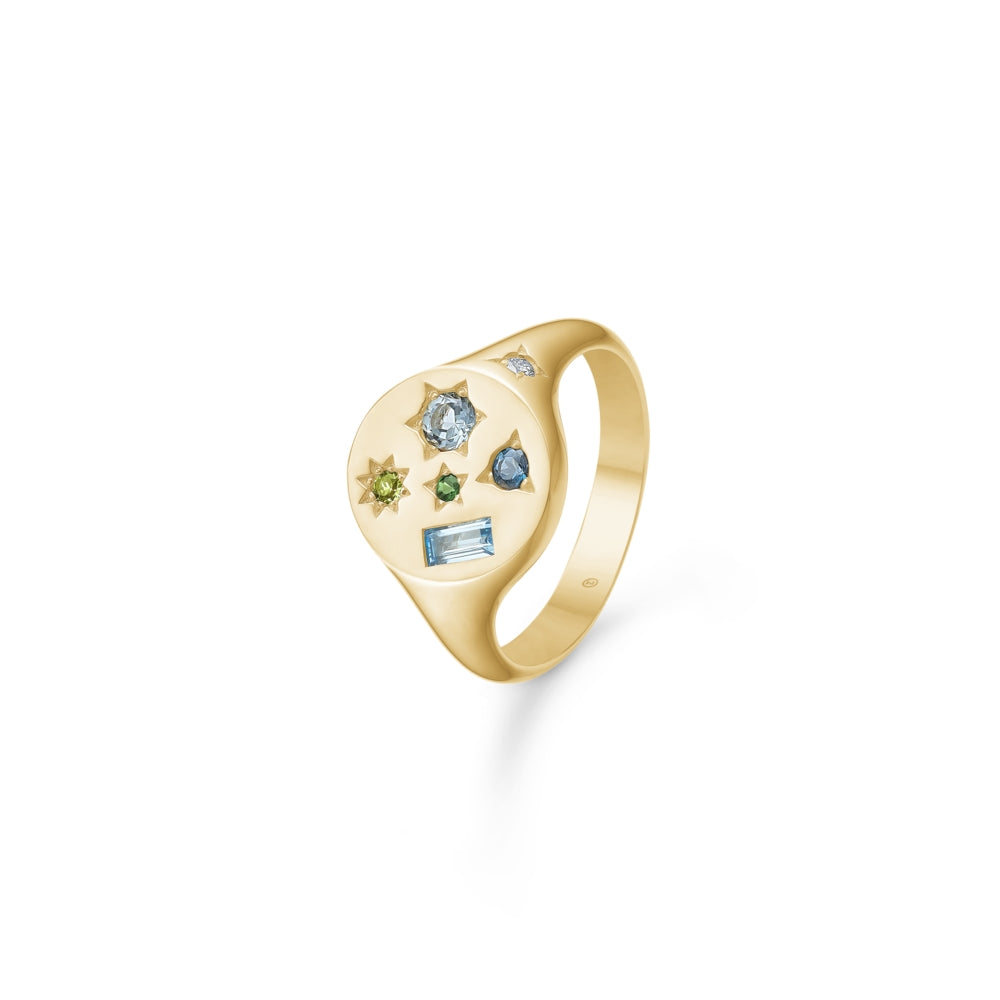 SYMPHONY ring m/London blue topas