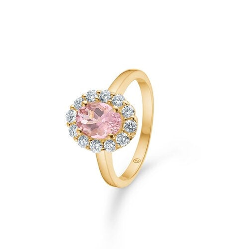 PORTOFINO ring m/ pink topas og 0,51 ct. brillanter