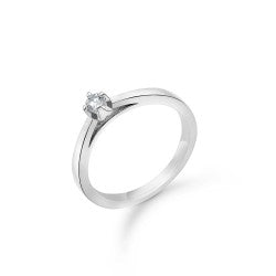 CROWN ring hvidguld
