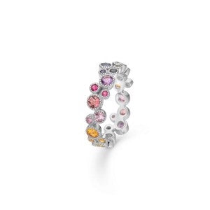 LUXURY RAINBOW ring hvidguld