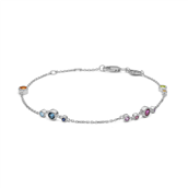 LUXURY RAINBOW 14 kt. armbånd hvidguld