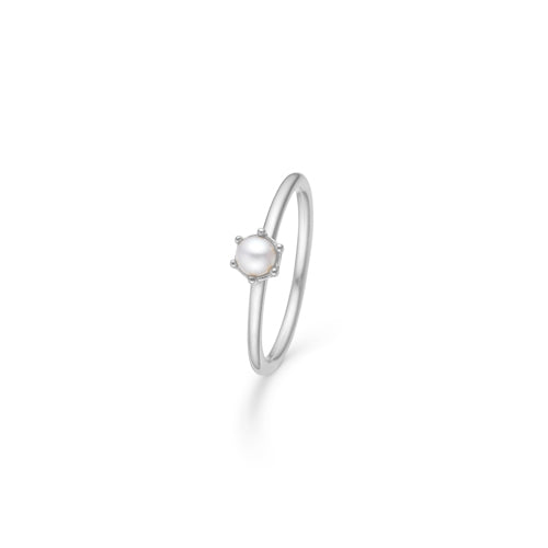 POETRY SOLITAIRE PEARL sølv ring