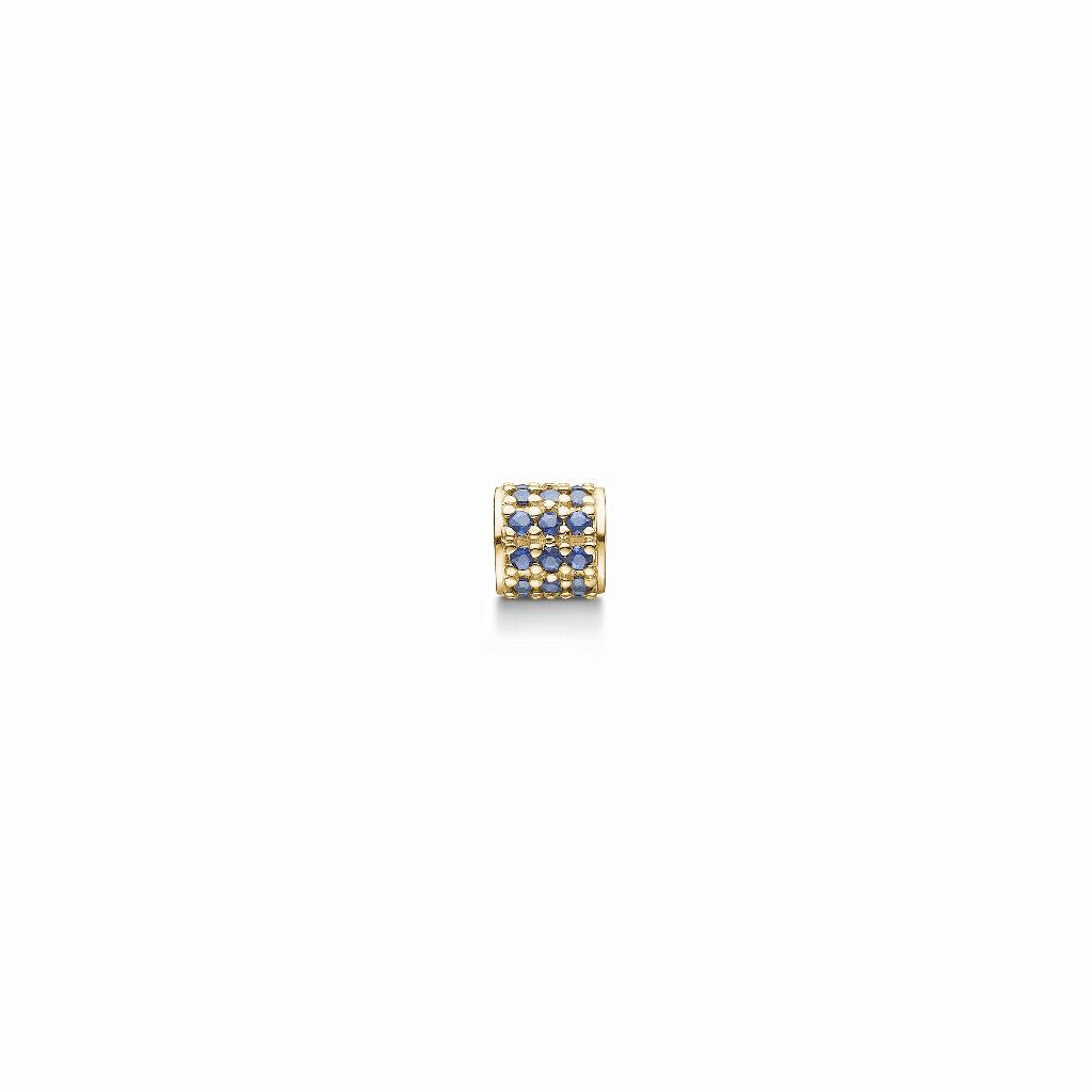 Black Sun bead gold sapphire