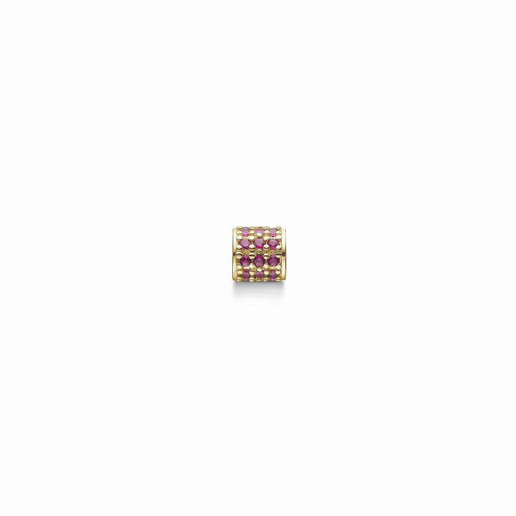 Black Sun bead gold ruby