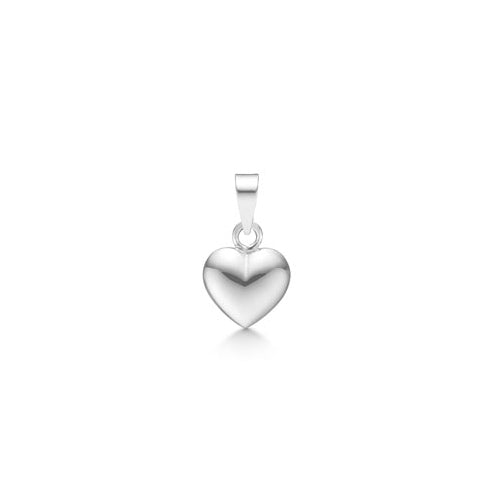 Sølv hjerte 10 mm