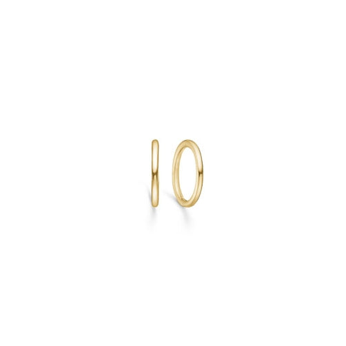 8 kt guld knæk creoler, 10 mm