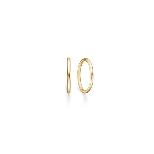 14 kt guld knæk creoler, 12 mm