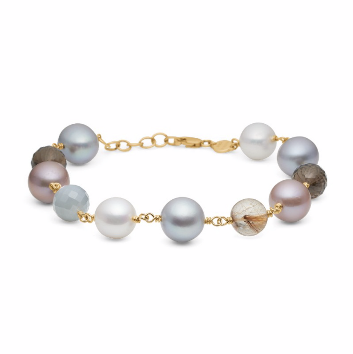 TREASURE armbånd m/ quarts og perle