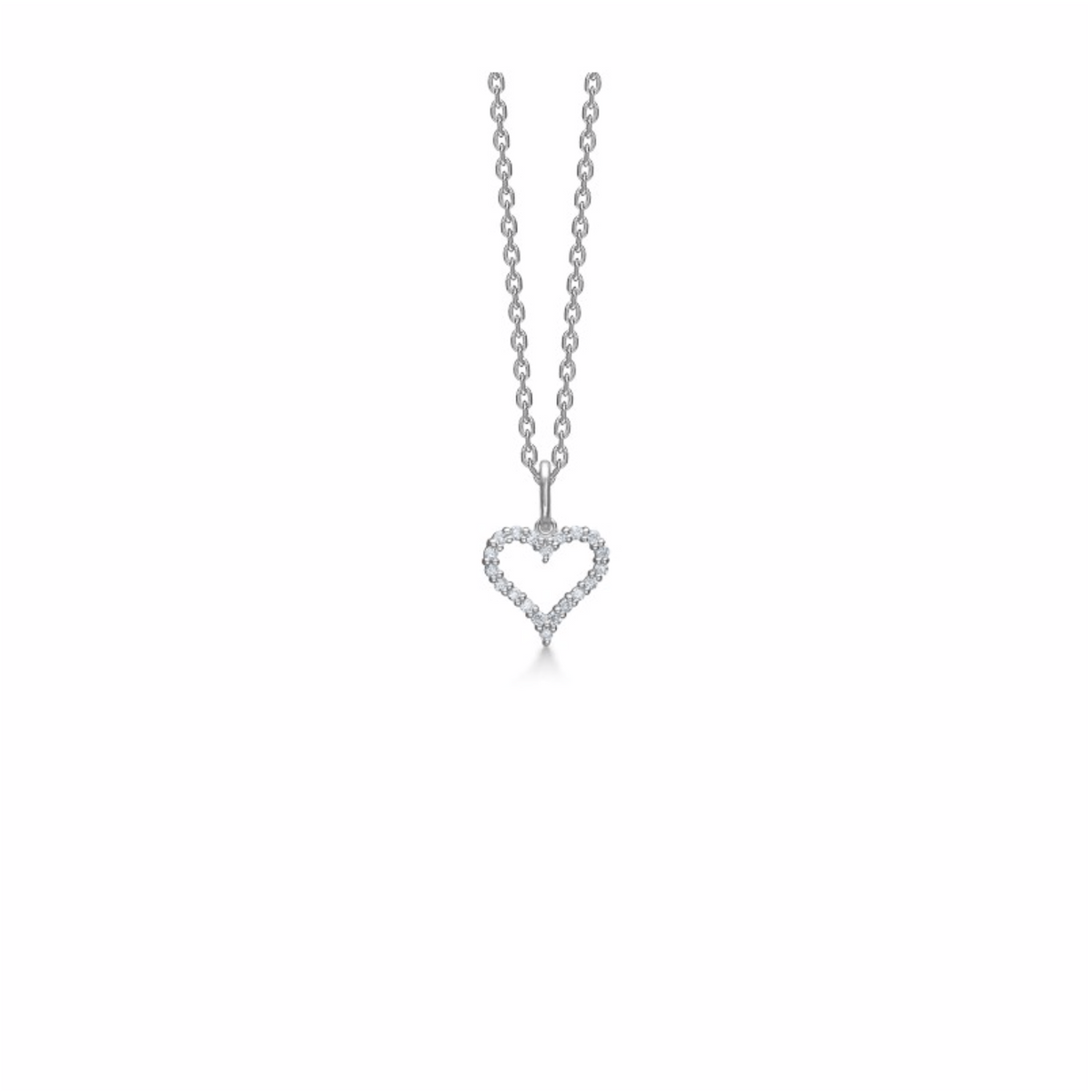 TENDER HEART vedhæng hvg m/0,12 ct Brillant