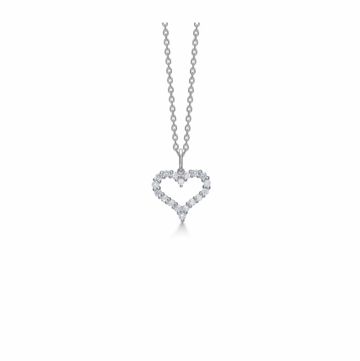 TENDER HEART vedhæng hvg m/0,36 ct. Brillant
