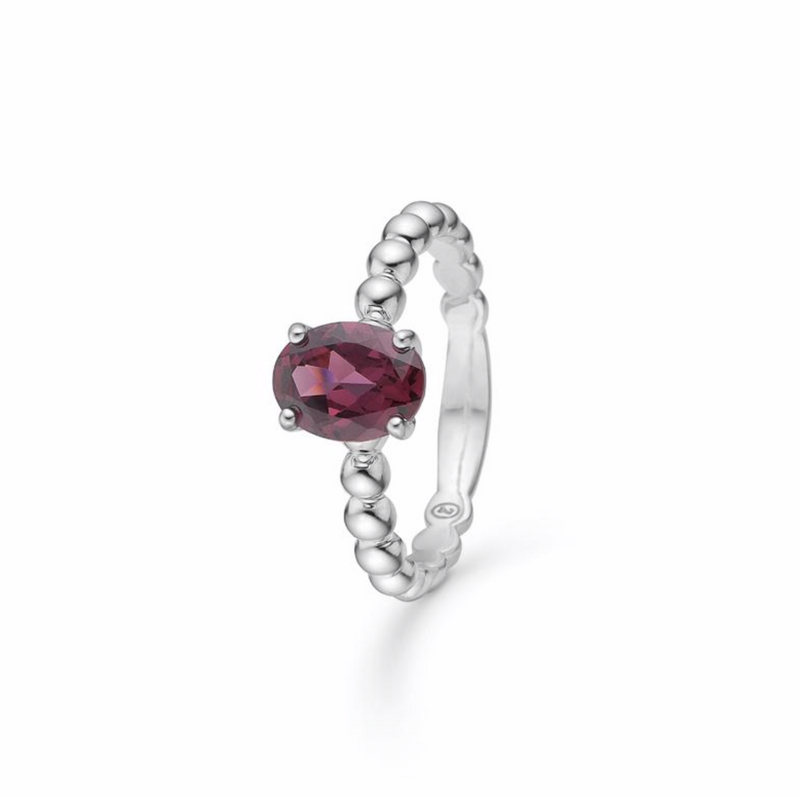 BERRY sølv ring m/ granat