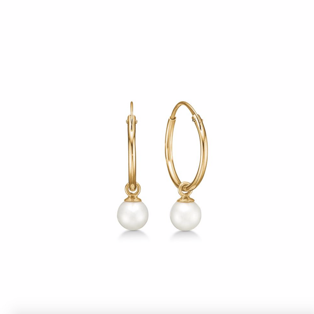 ORBIT PEARL øreringe 8 kt.