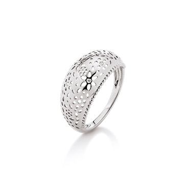 KRANZ & ZIEGLER sølv ring med blomster