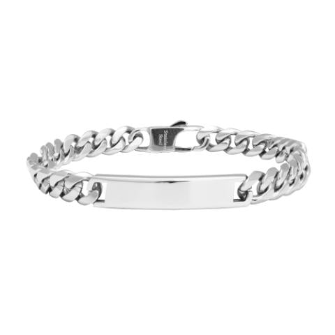 Stål armbånd med plade
