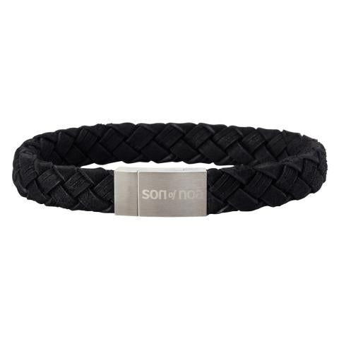 Sort kalveskinds armbånd
