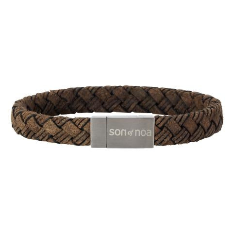 Brun kalveskinds armbånd