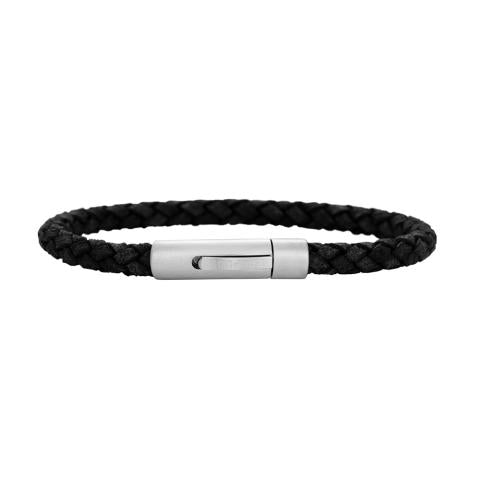 Sort kalveskinds armbånd