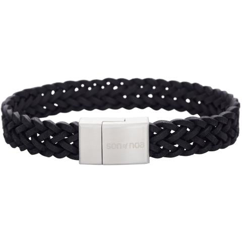 Sort kalveskinds armbånd