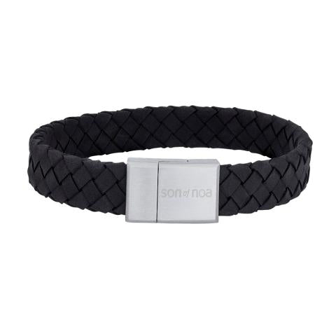 Sort kalveskinds armbånd