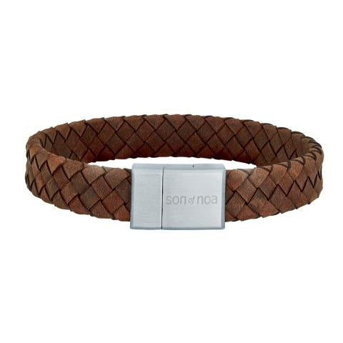 Brun kalveskinds armbånd