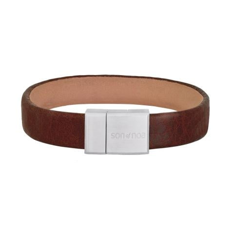Brun kalveskinds armbånd