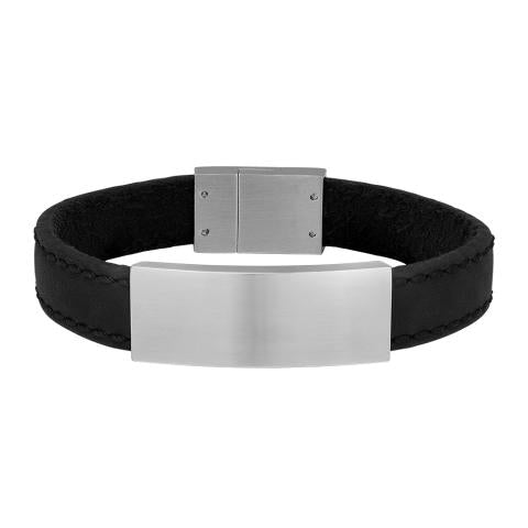 Sort kalveskinds armbånd