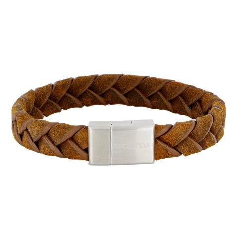 Brun kalveskinds armbånd