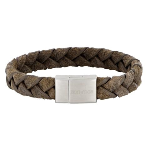 Grå kalveskinds armbånd