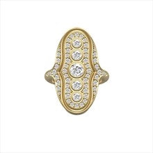 MERMAID forgyldt ring med zirkonia