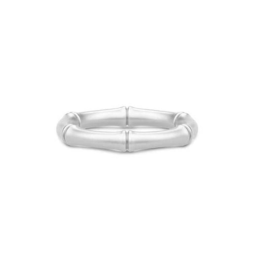 BAMBOO Sølv ring, bred