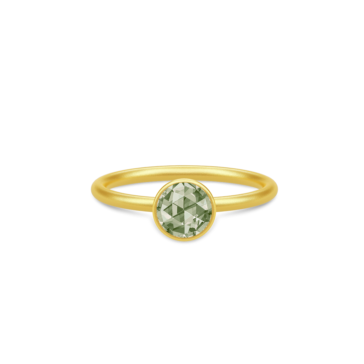 COCKTAIL forgyldt ring, grøn