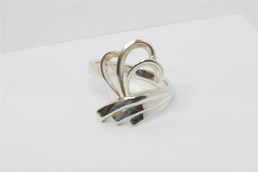 Sølv ring med bølger