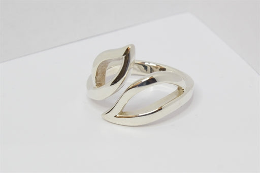 Sølv ring med blade