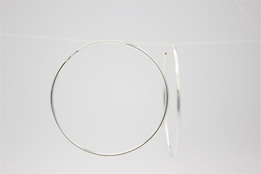 Sølv creoler, 45 mm