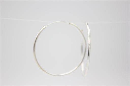Sølv creoler, 40 mm