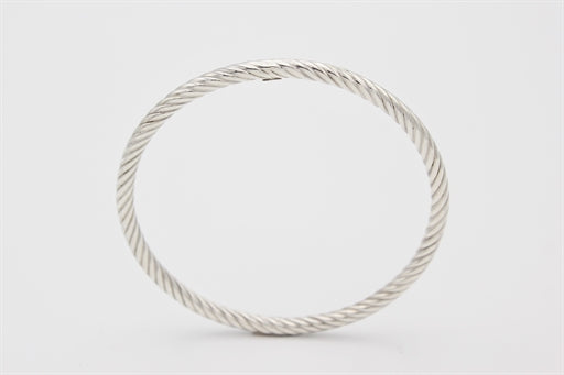 Snoet armring i sølv