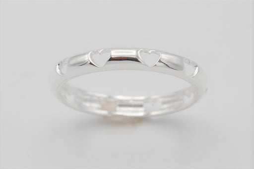 Sølv ring med hjerter