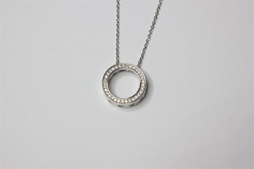 Sølv halskæde med cirkel