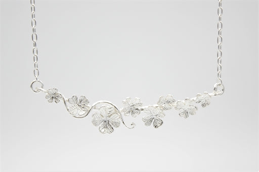 Flower halskæde i sølv