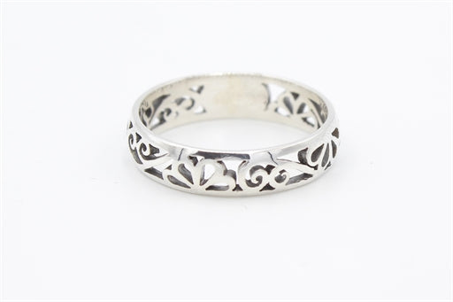 Sølv ring, med mønster